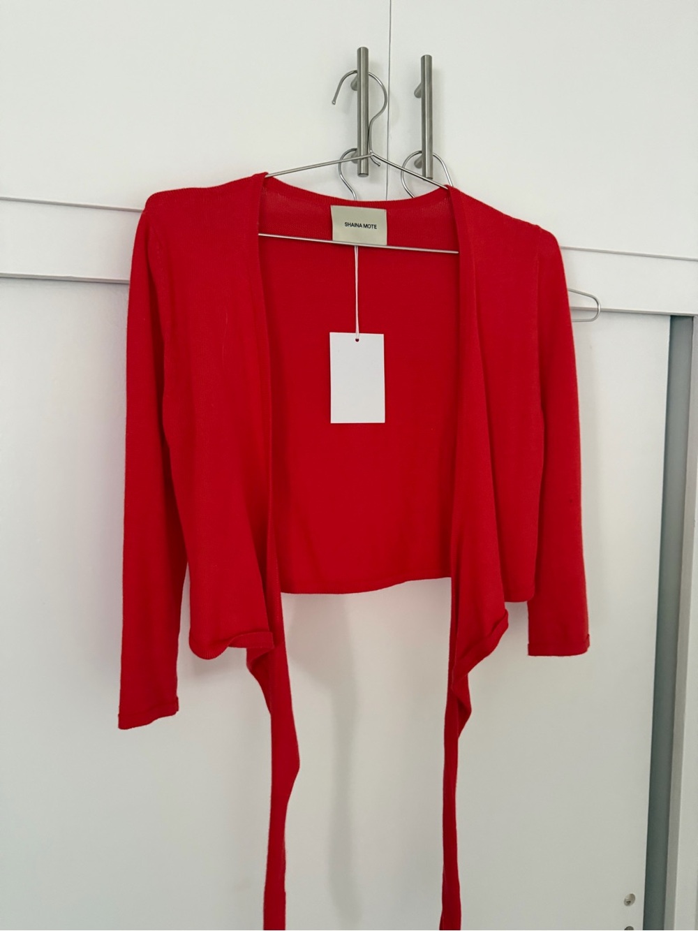 Shaina Mote Red Tie-Front Cardigan